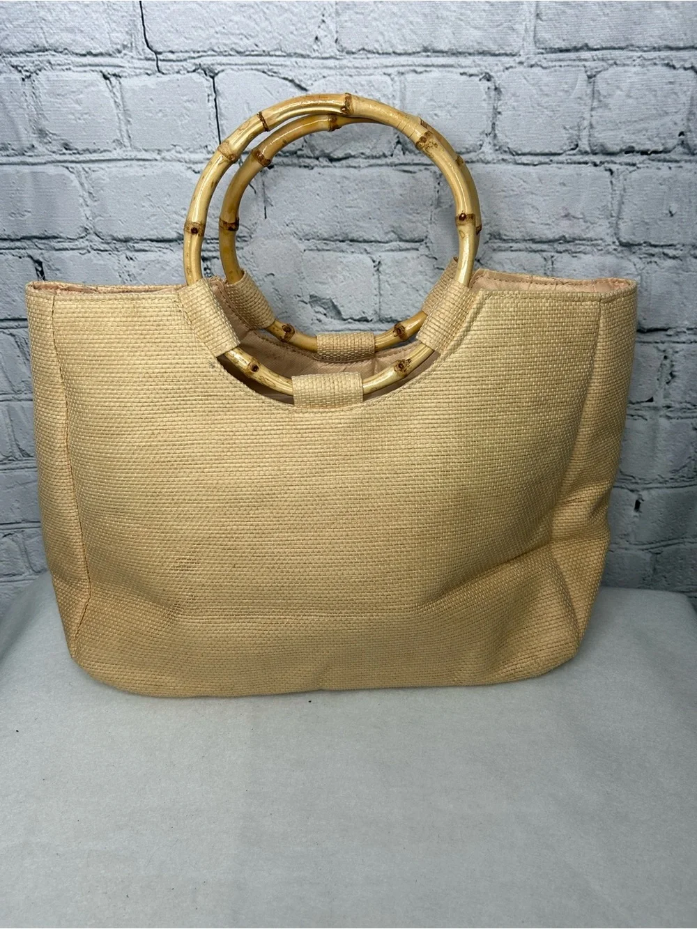 Neiman Marcus woven straw